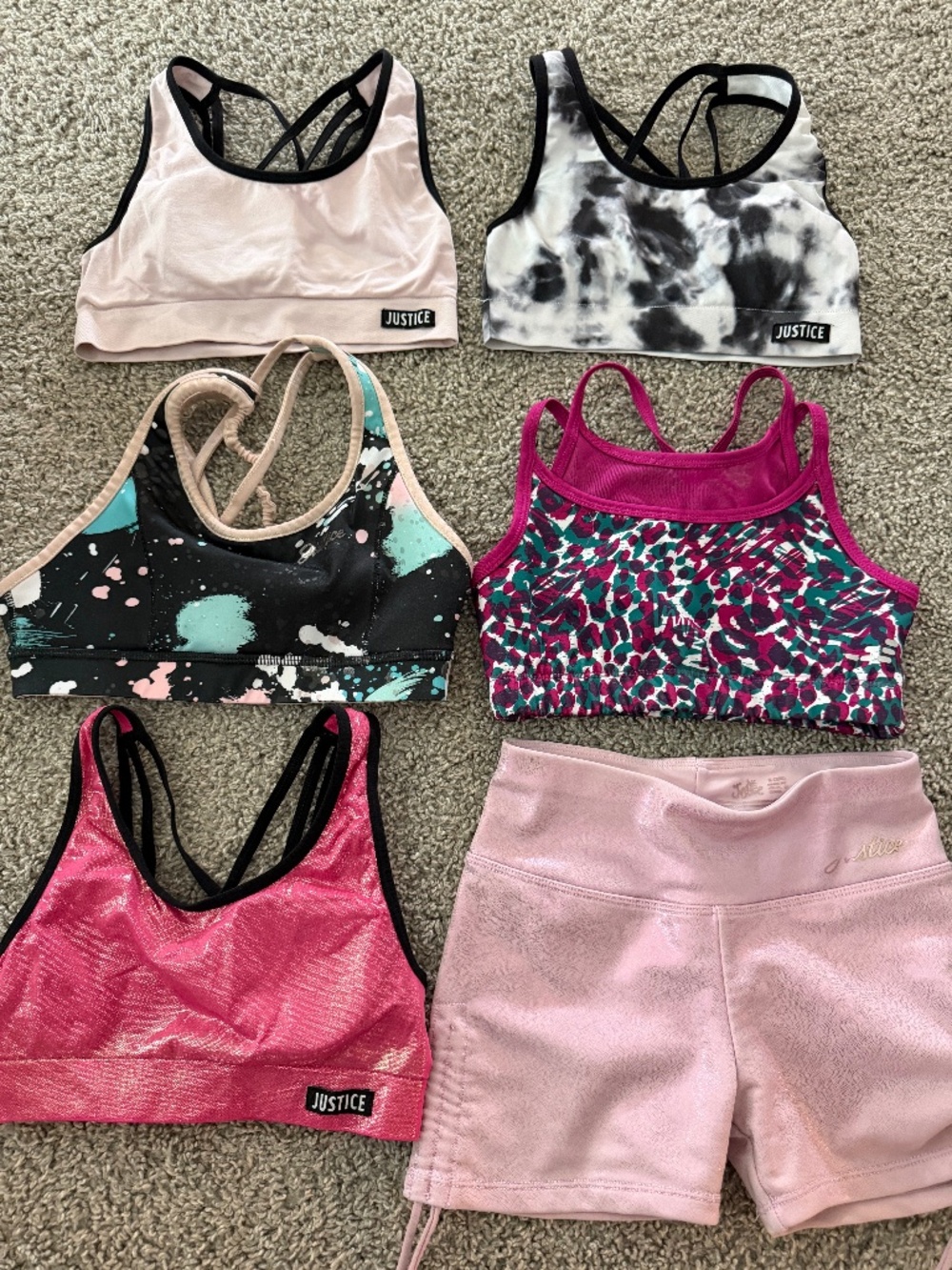 Kids sports bras/shorts